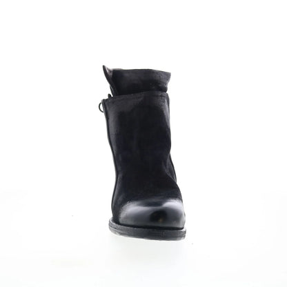 Ibsen Womens Black Leather Zipper Casual Dress Boots
