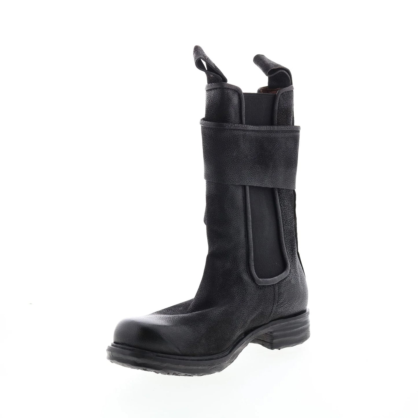 Sikes A50216-101 Womens Black Leather Slip On Chelsea Boots