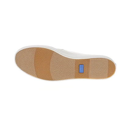 Triple Decker Canvas Daisy Embroidery Slip On