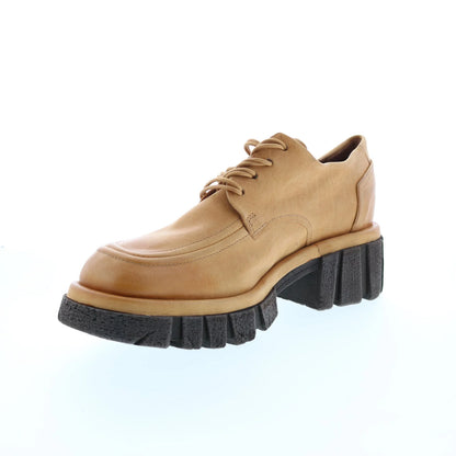 Henrik A82104-101 Womens Brown Leather Oxfords & Lace Ups Casual Shoes