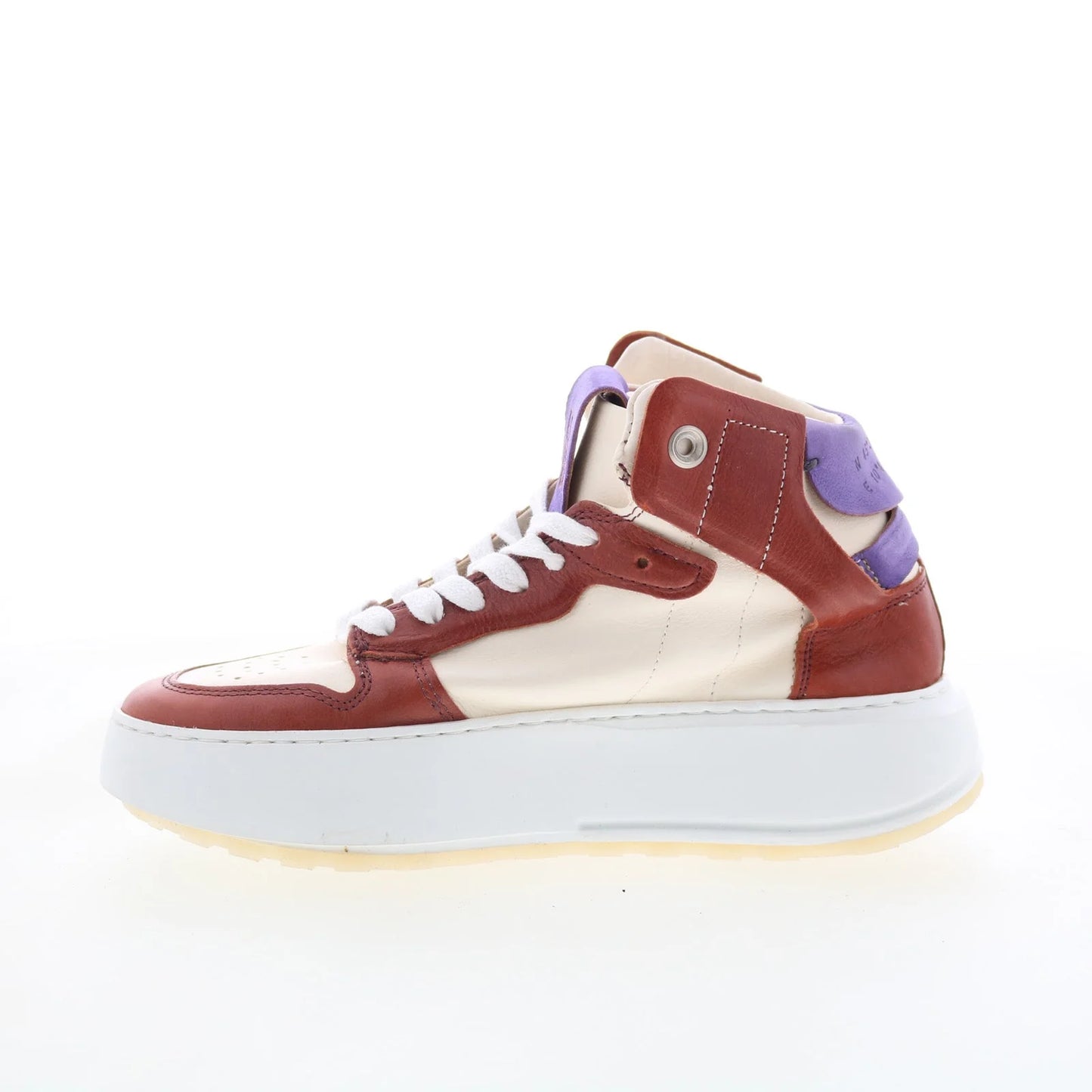 Haldon Womens Beige Leather Lace Up Lifestyle Sneakers Shoes