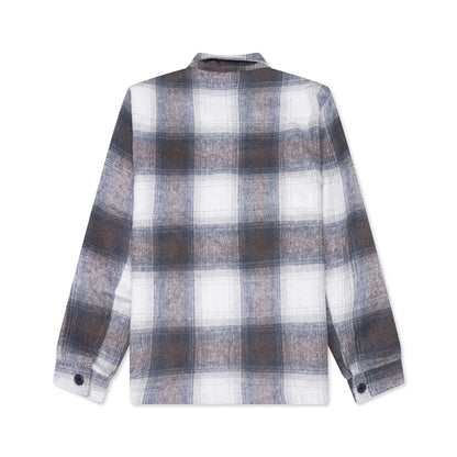 Museum of Peace & Quiet Wordmark Zip Flannel - Slate
