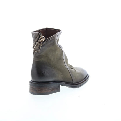Fleetwood Womens Green Leather Zipper Casual Dress Boots