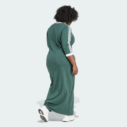 Women's adidas Adicolor Classics 3-Stripes V-Neck Maxi Dress (Plus Size)