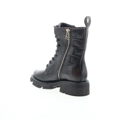 Lockwood Womens Black Leather Zipper Casual Dress Boots