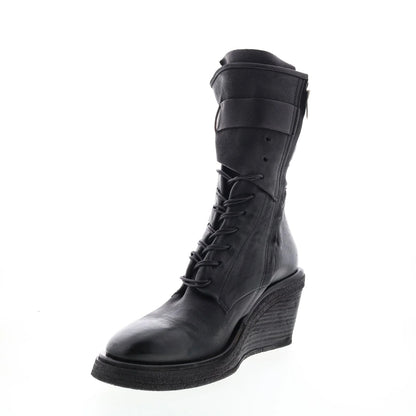 Thatcher A30210-201 Womens Black Leather Casual Dress Boots