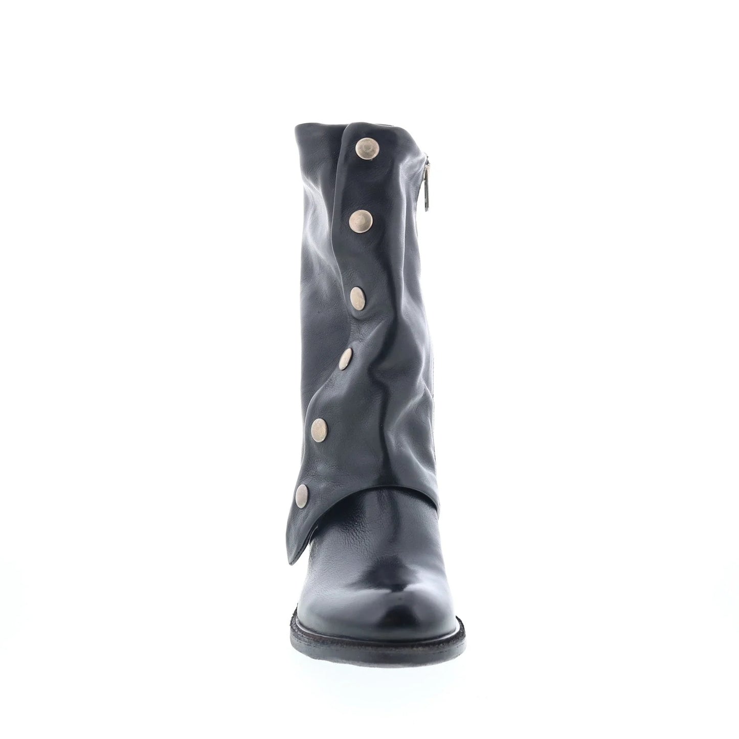 Jensen Womens Black Leather Zipper Ankle & Booties Boots