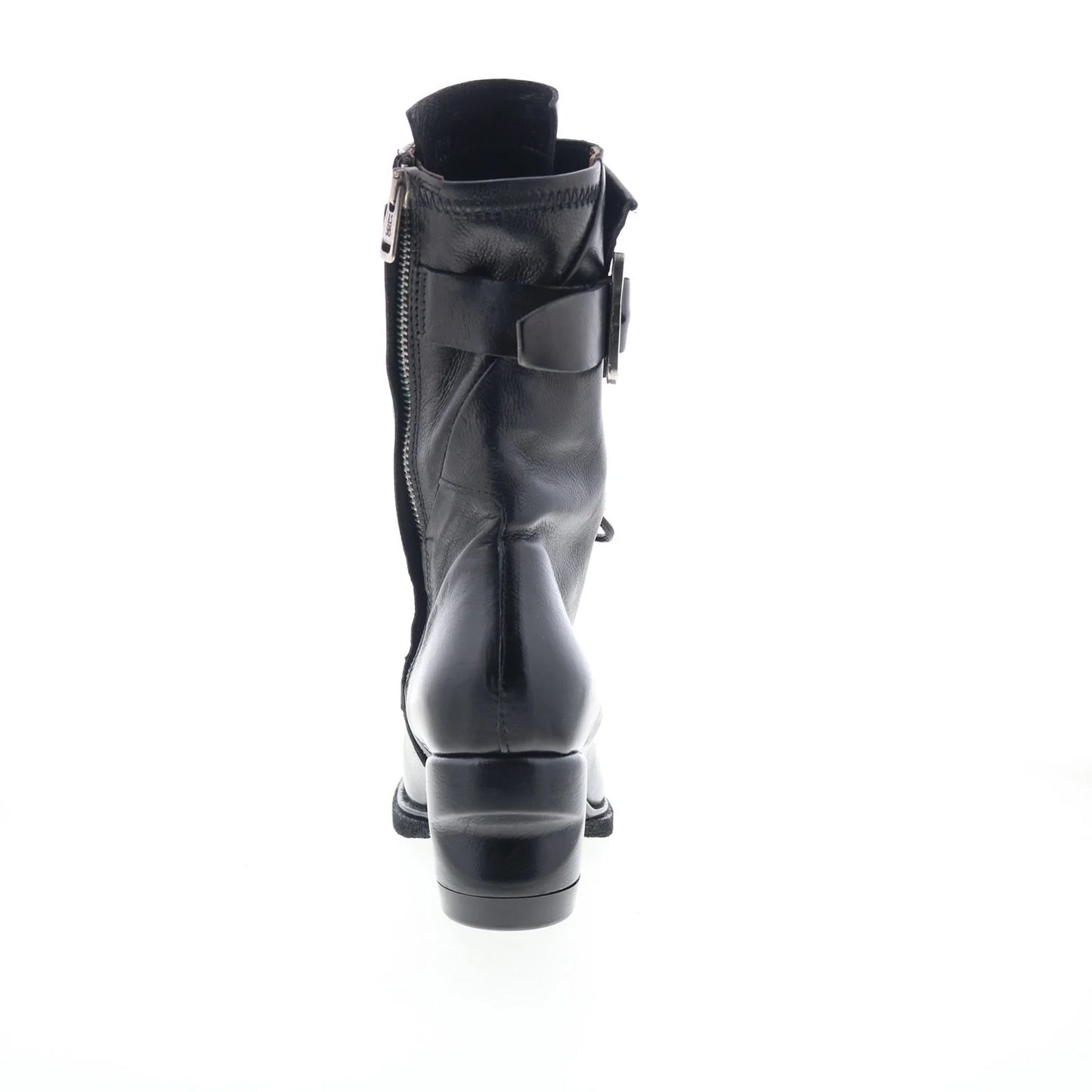 Layne Womens Black Leather Zipper Casual Dress Boots
