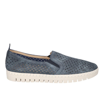 Fresh Perforated Slip On Flats