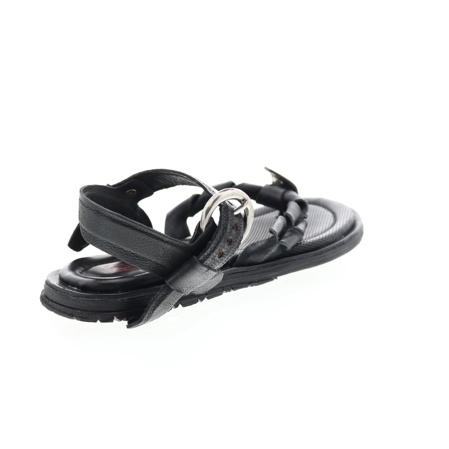 Tarron A84001-101 Womens Black Leather Strap Sandals Shoes