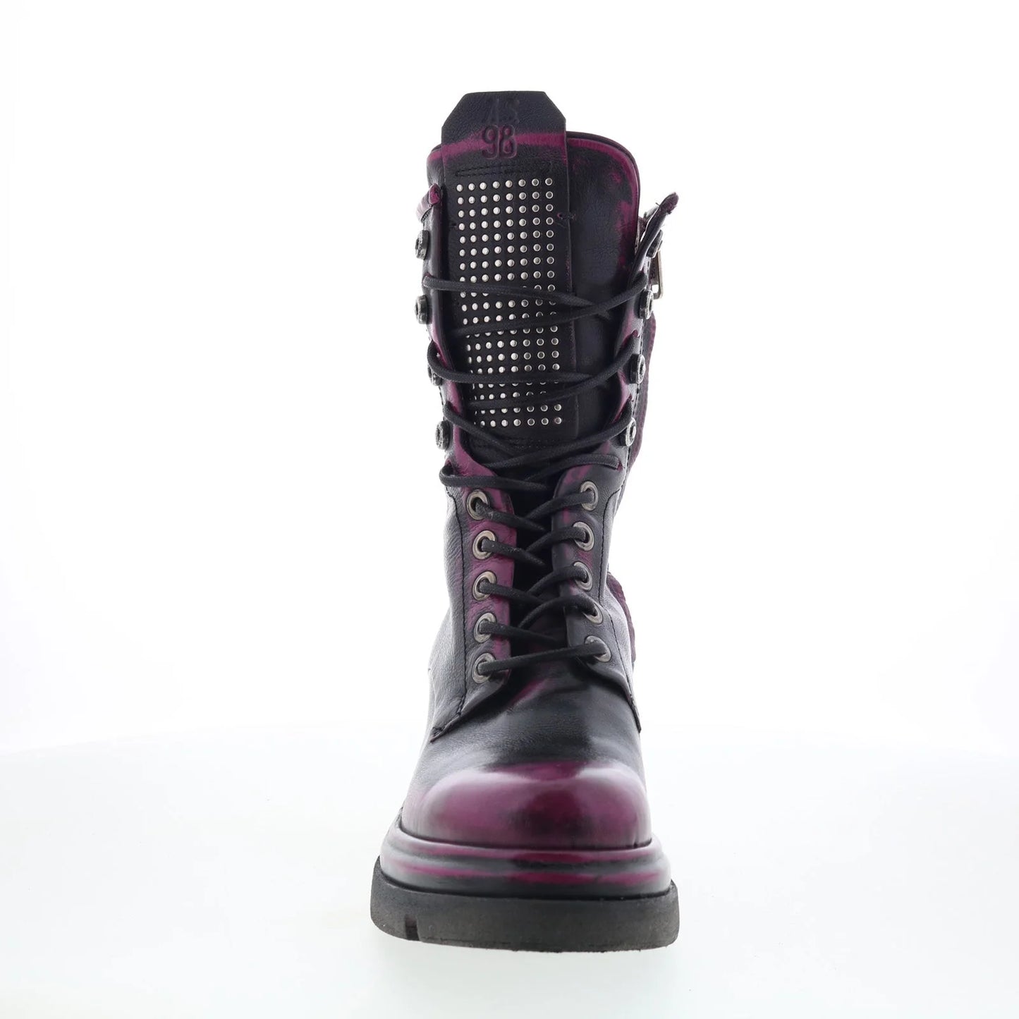 Emper Womens Black Leather Lace Up Casual Dress Boots