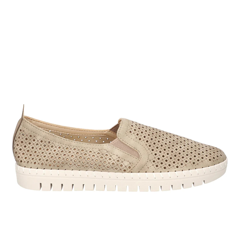 Fresh Perforated Slip On Flats