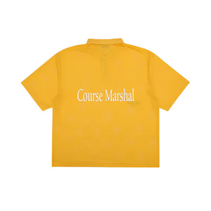 Students Course Marshal S/S Mesh Zip Polo Shirt - Gold