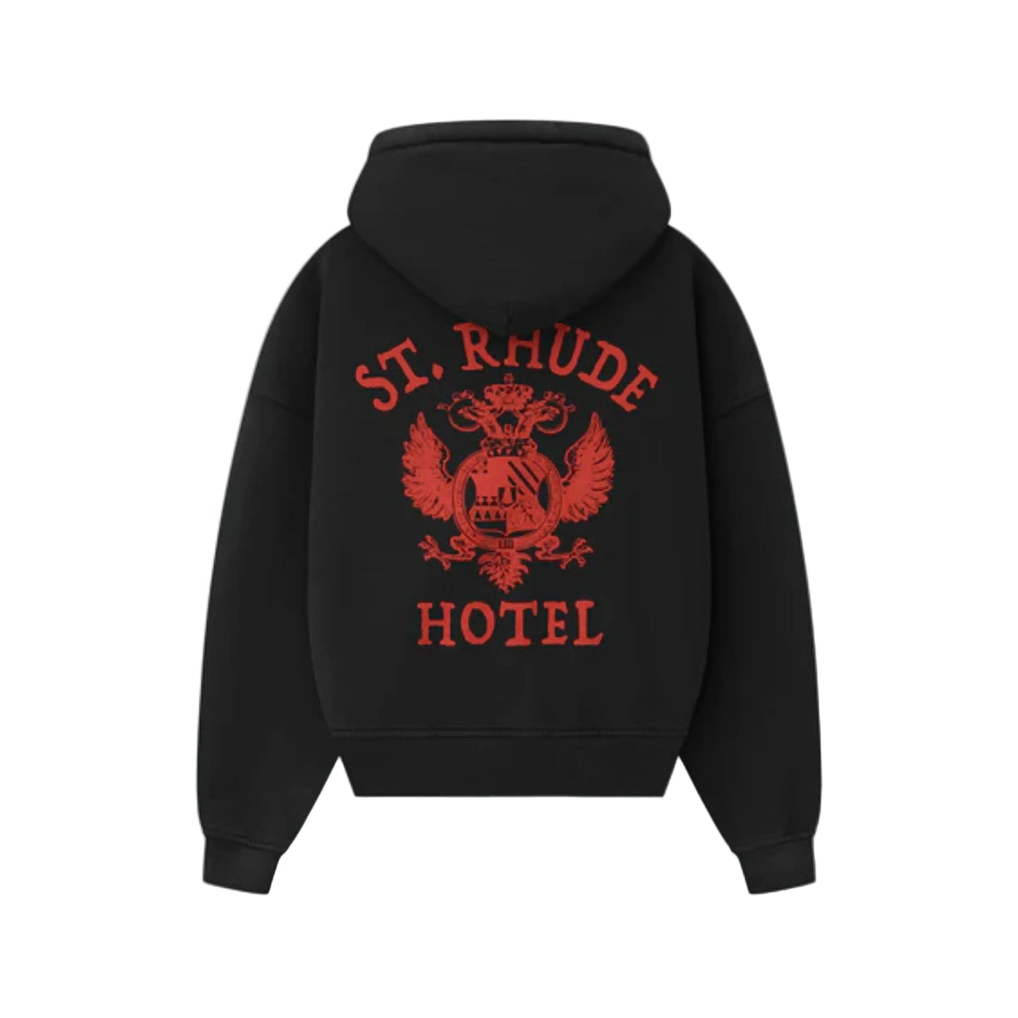 Rhude "ST. Rhude" Seal Zip-Up Hoodie - "Vintage Black"