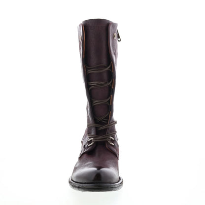 Opie 548213-201 Womens Burgundy Leather Lace Up Casual Dress Boots