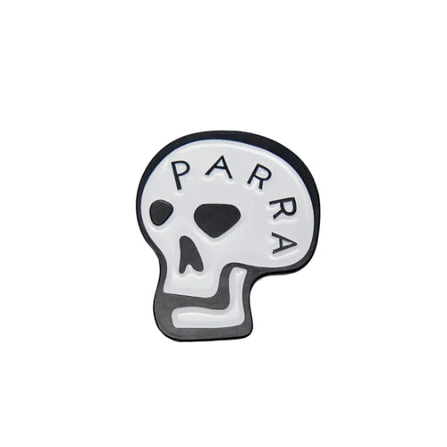 Parra Skulled Enamel Pin - White