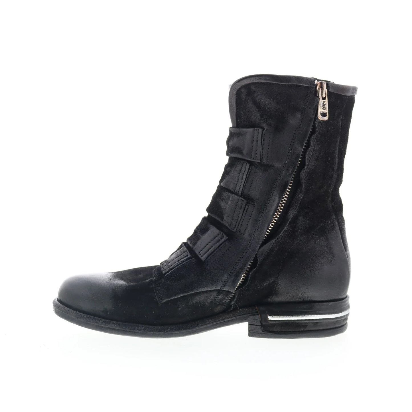 Traver Womens Black Suede Zipper Casual Dress Boots