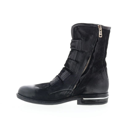 Traver Womens Black Suede Zipper Casual Dress Boots