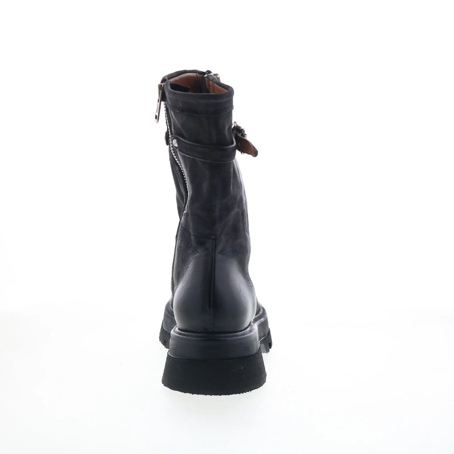 Vinson Womens Black Leather Zipper Casual Dress Boots