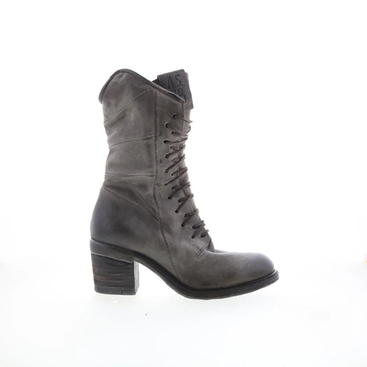 Jasper Womens Gray Leather Zipper Casual Dress Boots