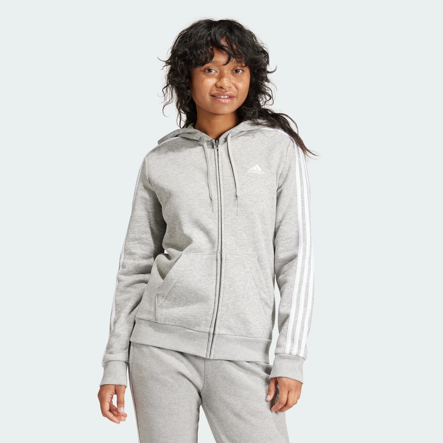 Women's adidas Essentials Fleece 3-Stripes Full-Zip Hoodie