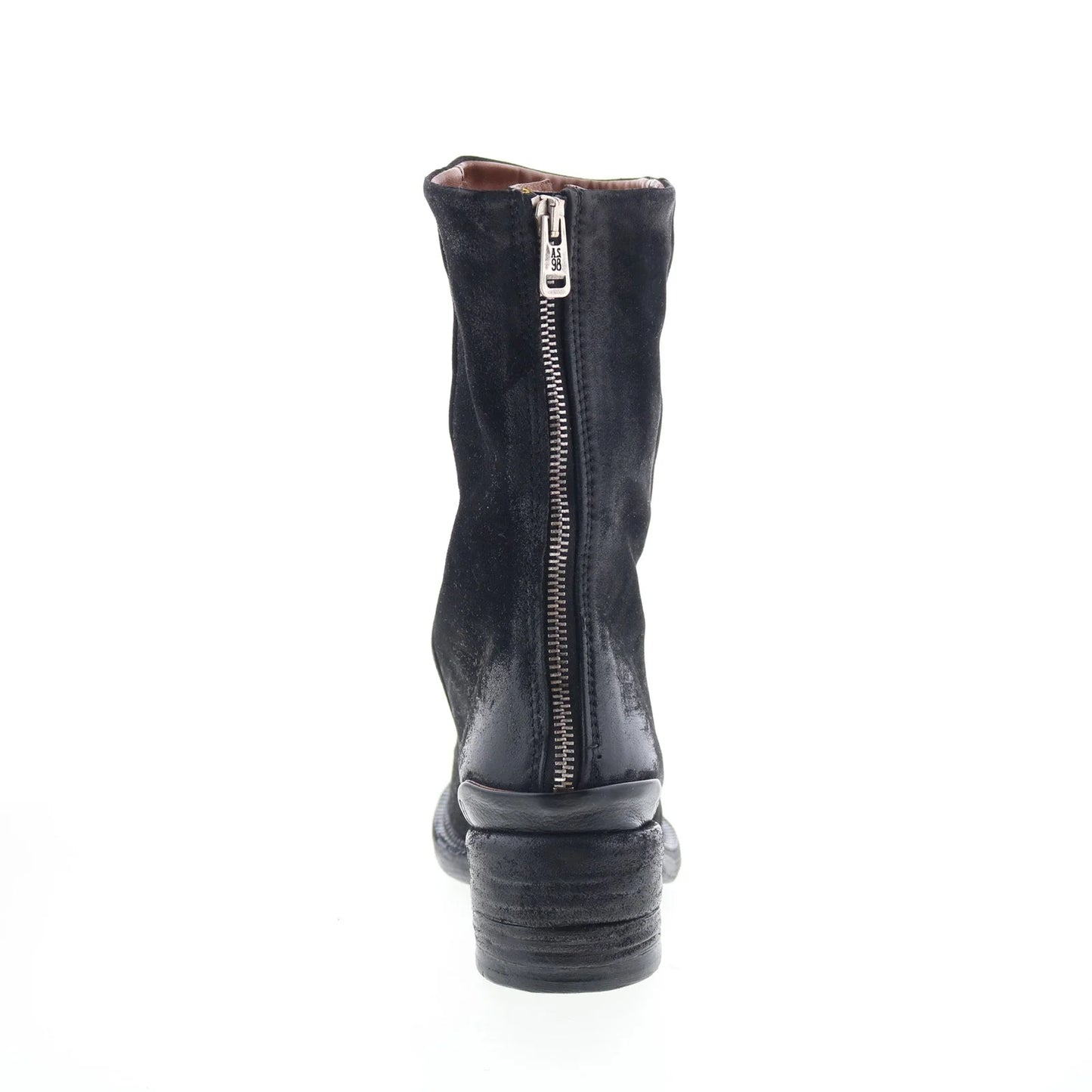 Saddler Womens Black Leather Zipper Casual Dress Boots