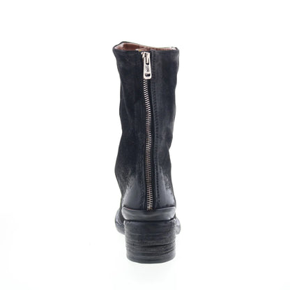Saddler Womens Black Leather Zipper Casual Dress Boots