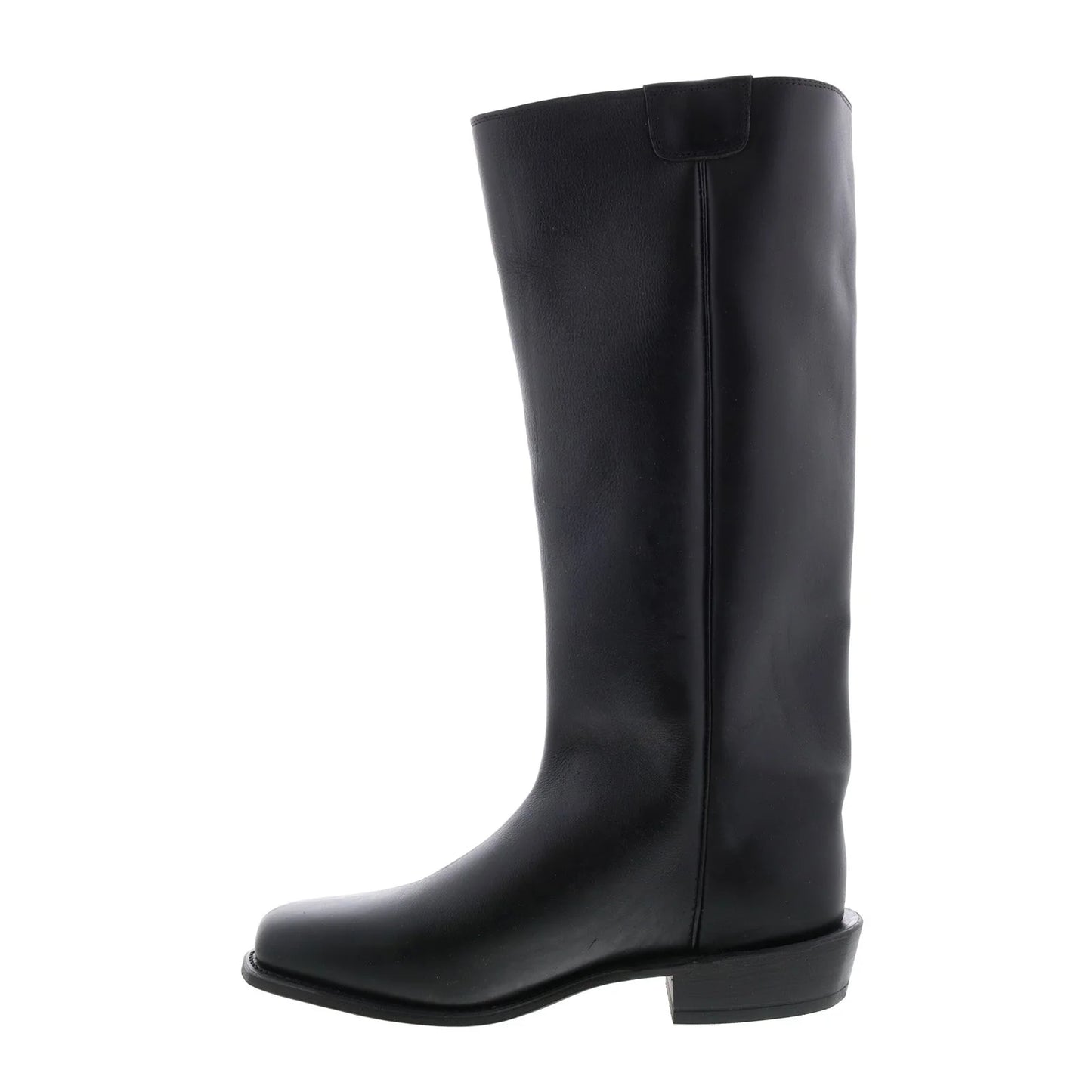 8220 Mens Black Leather Slip On Cowboy Western Boots