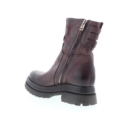 Doran Womens Brown Leather Zipper Casual Dress Boots