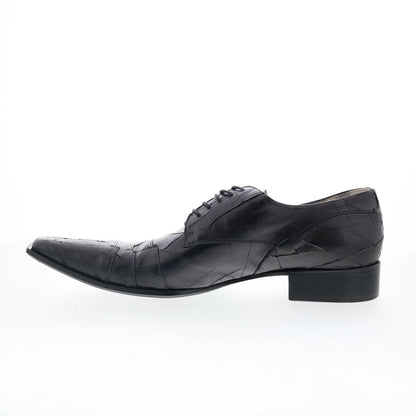 Astton Graffio 2122 Mens Black Leather Oxfords & Lace Ups Casual Shoes