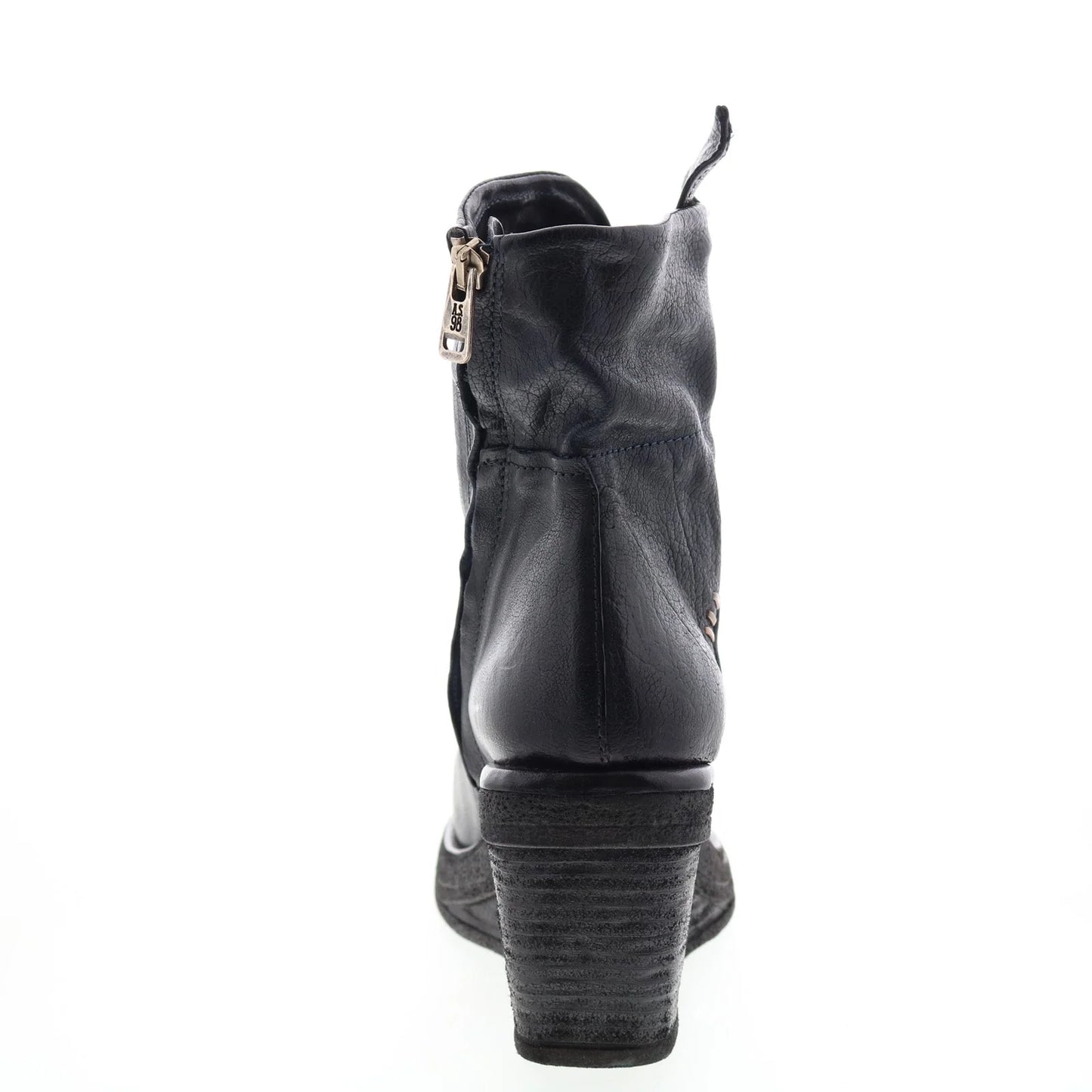 Tremont A30205-201 Womens Blue Leather Zipper Casual Dress Boots